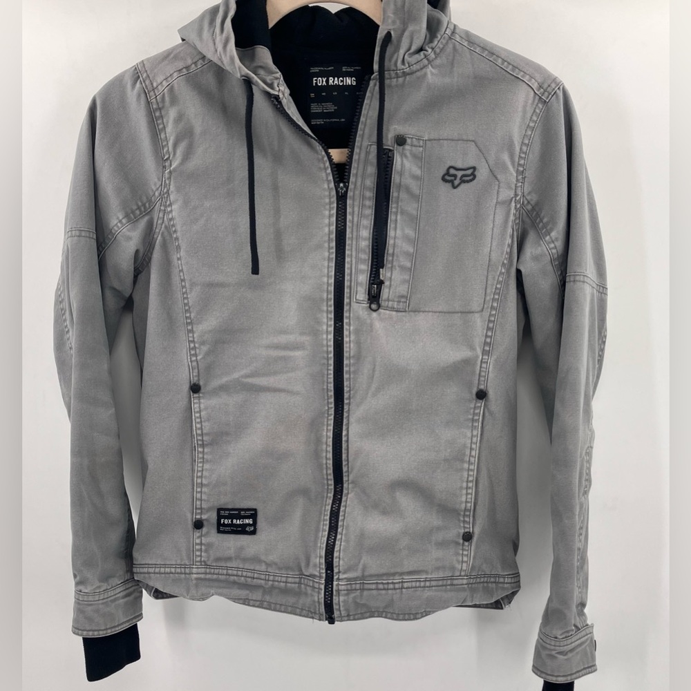 Men’s Fox Racing Grey Y2K Zip Up Coat Size Small